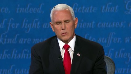 Fly lands on US Vice President Mike Pence's head during debate