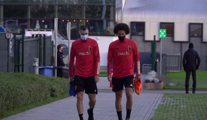 Les Diables rouges à l'entraînement mercredi