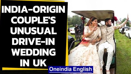 Indian-origin couple's unusual drive-in wedding to bypass Covid guest limit|Oneindia News