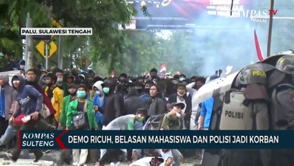 Demo Ricuh, Belasan Mahasiswa Dan Polisi Jadi Korban