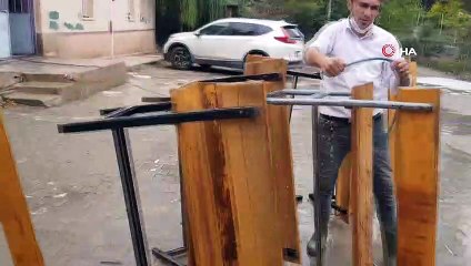 Selin vurduğu okul fedakar öğretmenler tarafından temizlendi