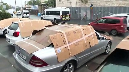 Sağanak ve doluya karşı vatandaşlar önlem aldı