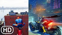 Gameplay Comparison - Spider-Man Vs Batman Gotham Knights 4K ULTRA HD