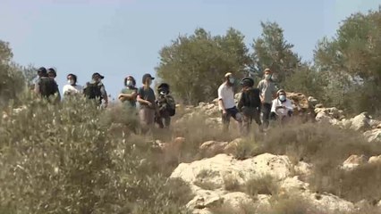 مستوطنون يهاجمون فلسطينيين ويمنعونهم من دخول أراضيهم ببلدة حوارة بالضفة الغربية