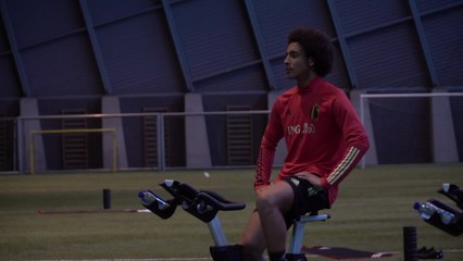 Session d'entraînement des Diables rouges avant le match contre la côte d'Ivoire