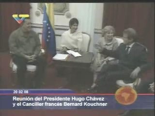 Canciller francés recibido por el Presidente Chávez
