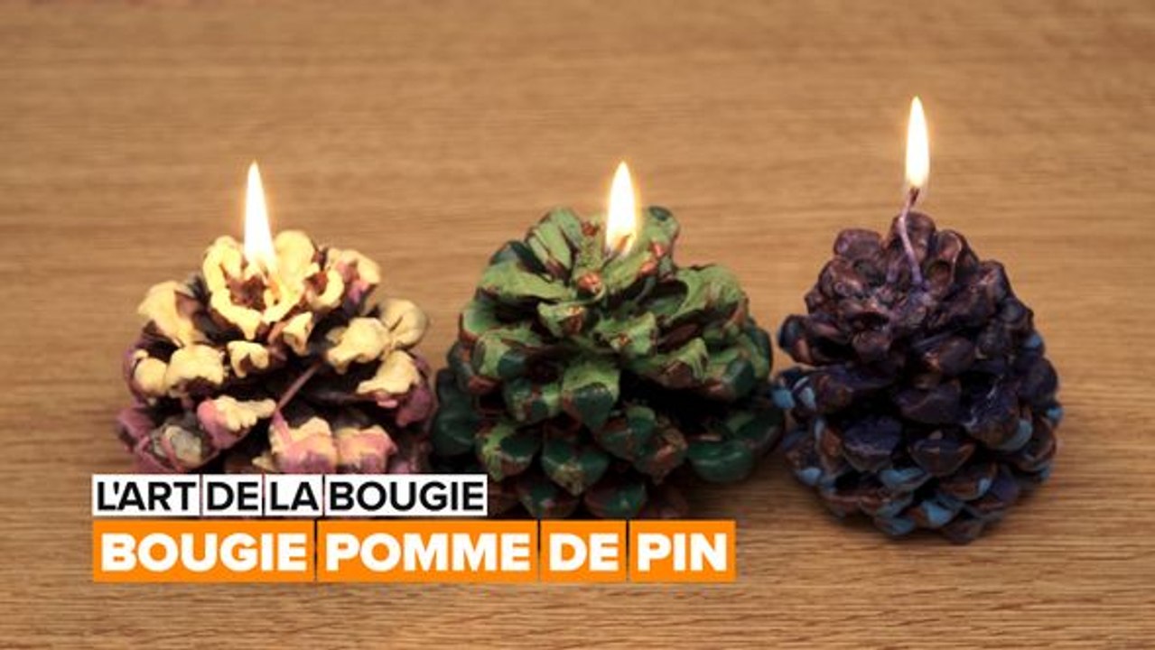 L'art de bougie: la bougie pomme de pin