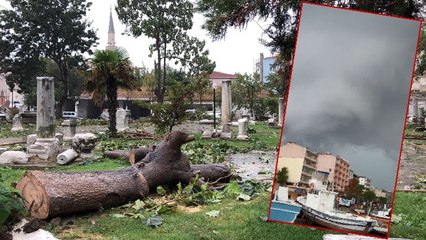 Tekirdağ’daki hortum anı böyle görüntülendi