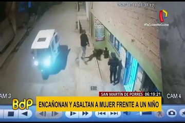 Delincuente armado asaltó a mujer frente a un niño en SMP