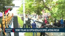 Ricuh Demo Cipta Kerja di Kantor DPRD Jawa Tengah