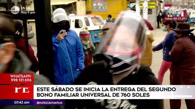 Este sábado se inicia la aentrega del segundo Bono Familiar Universal de 760 soles | Primera Edición (HOY)