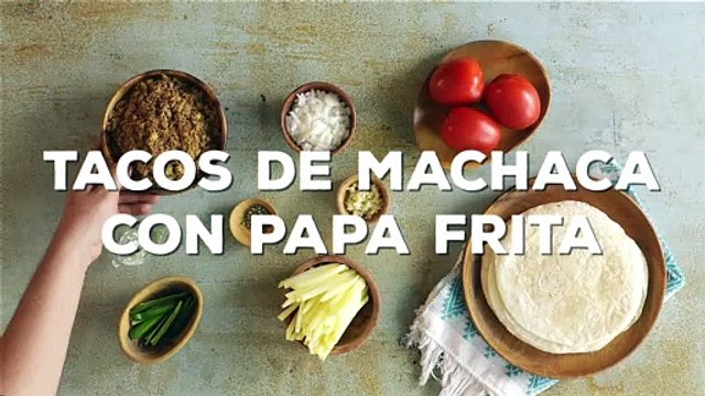 Cómo preparar tacos de machaca con papa frita