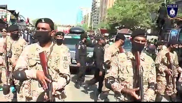 Fool proof security arrangements were made across the city on the occasion of Chehlum Hazrat Imam Hussain (R.A) and Shuhada e Karbala*