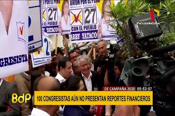 100 congresistas aún no presentan sus reportes financieros de la campaña 2020