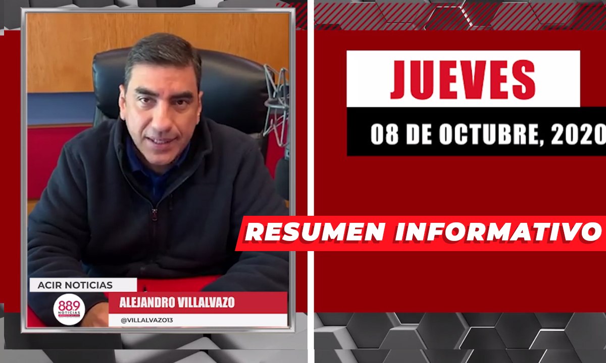 Resumen de noticias jueves 8 de octubre 2020 / Panorama Informativo / 88.9 Noticias