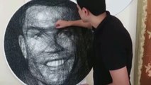Un artista iraqí revoluciona el arte de los retratos con la técnica de la hilografía
