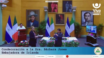 obierno reconoce labor de embajadora de Irlanda en Nicaragua