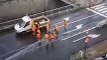 11 employés pour reboucher un seul trou sur la route à Liège ! Vive les belges