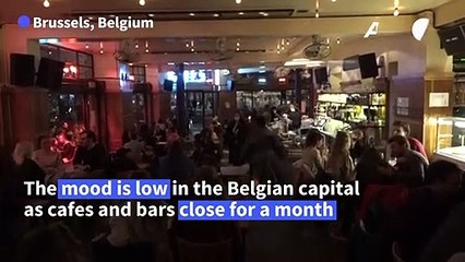 Bars and cafes in Brussels close for a month in new virus curbs