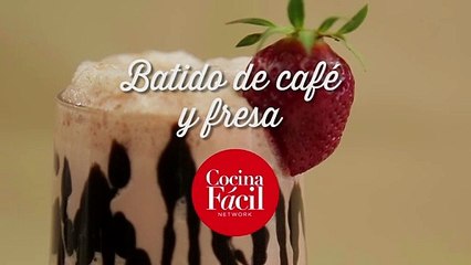 Batido de café y fresa casero