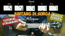 BINTANG DI SURGA - NOAH / PETERPAN | Ukulele Tutorial Genjreng Chord Lirik Mudah