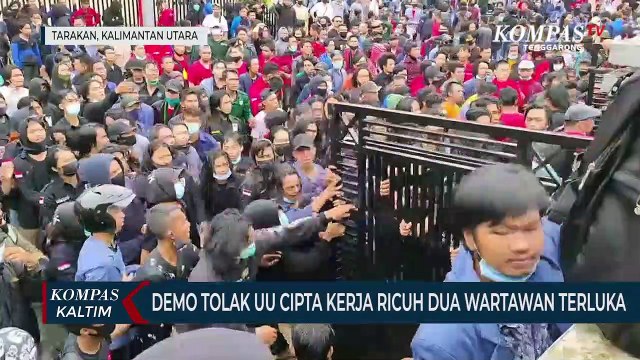 Demo Tolak Undang-Undang Cipta Kerja Dua Wartawan Terluka