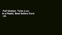 Full Version  Torts (Law in a Flash)  Best Sellers Rank : #4