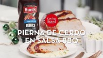 Exquisita pierna de cerdo en salsa BBQ