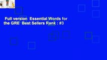 Full version  Essential Words for the GRE  Best Sellers Rank : #3