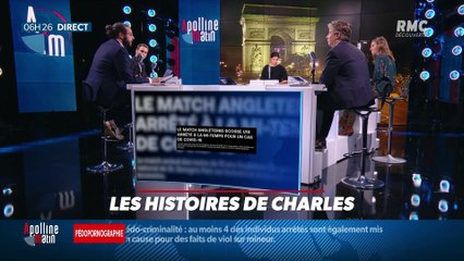 «Les 3 histoires de Charles Magnien » : Un match de foot interrompu à cause d'un cas de Covid, Burger King va peut-être décrocher une étoile et dire je t'aime à son chien fait augmenter son rythme cardiaque - 09/10