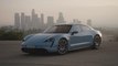 The new Porsche Taycan 4S Design in Frozen Blue