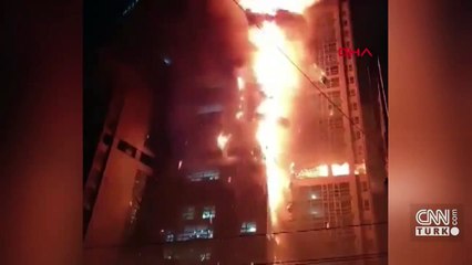 Güney Kore'de gökdelen yangını