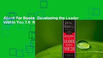 About For Books  Developing the Leader Within You 2.0  Review