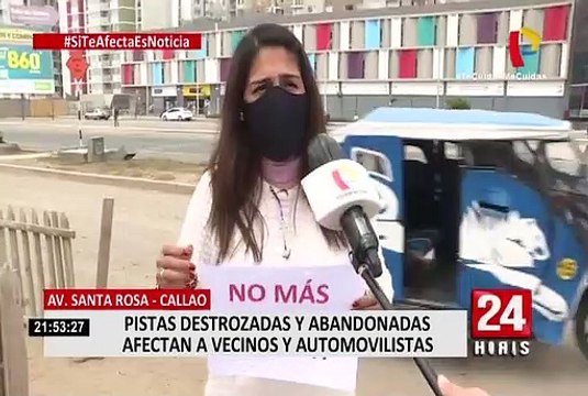 Callao: obras inconclusas en Av. Santa Rosa perjudica a vecinos y conductores