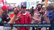 Aliansi Buruh di Lampung Gelar Aksi Damai Tolak UU Cipta Kerja