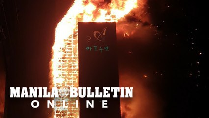 Huge fire engulfs high rise apartment building in South Korea