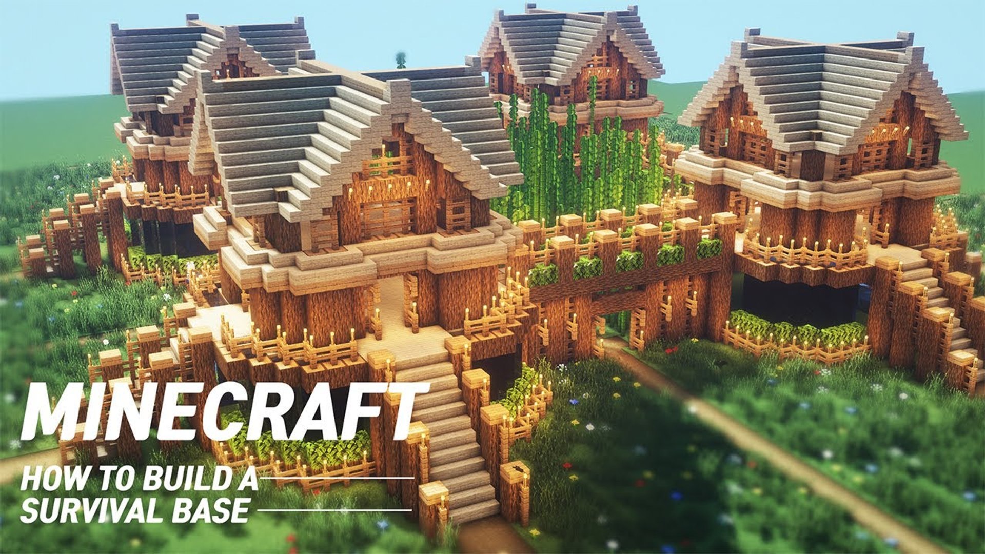 Minecraft Large Oak Survival Base Tutorial How To Build In Minecraft Video Dailymotion