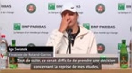 Roland-Garros - Swiatek : "Accomplir de grandes choses"