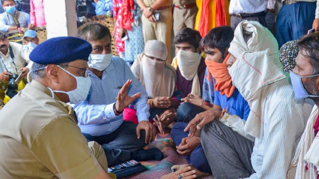 Hathras: DIG Shalabh Mathur meets victim's family