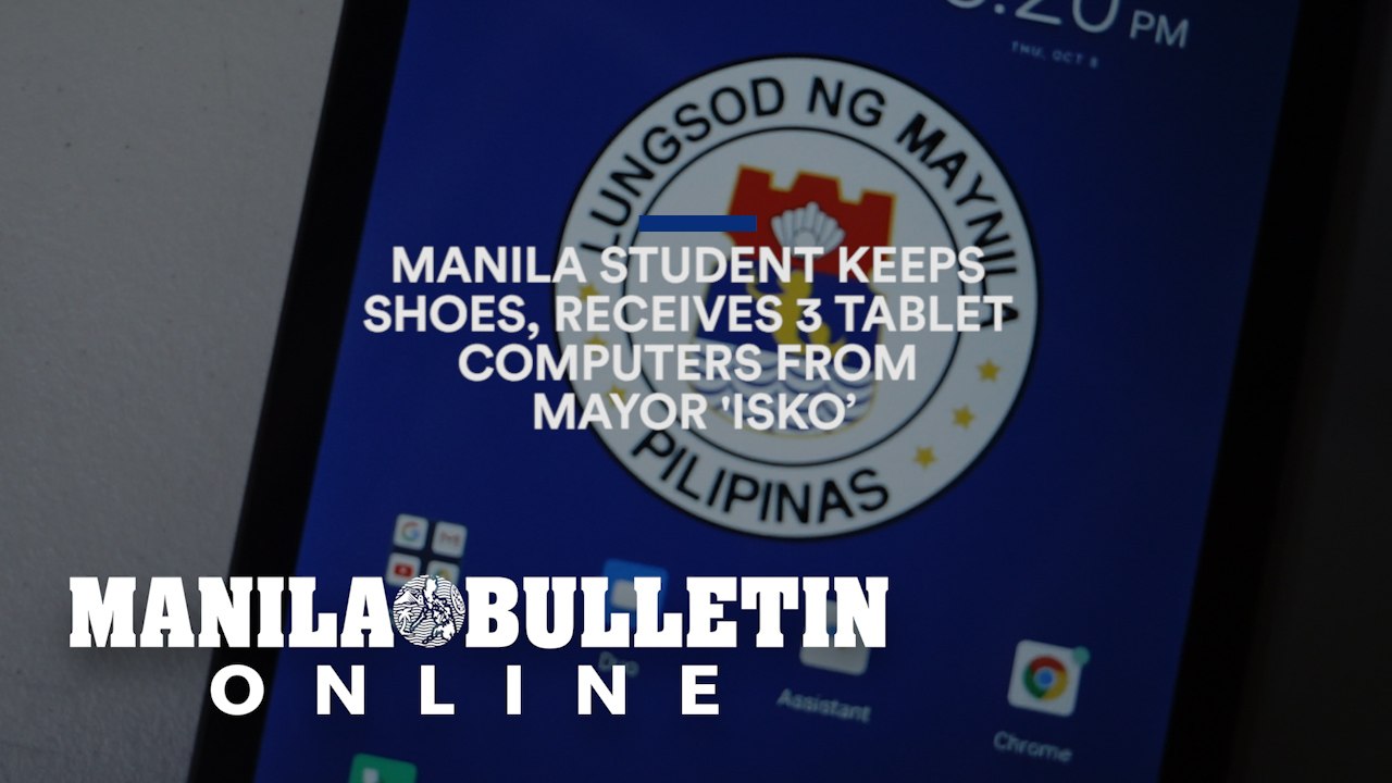 Manila student keeps shoes, receives 3 tablet c...
