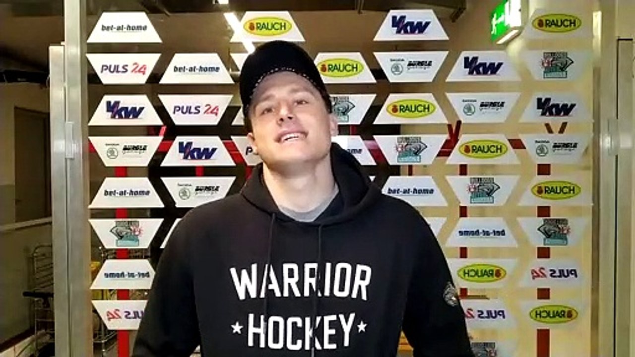 Sam Antonitsch vor dem Spiel gegen Fehervar