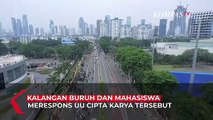 Drone Demo Tolak UU Cipta Kerja