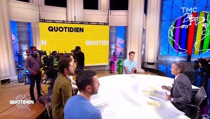 Théo Curin evoque sa vie sexuelle avec sa fiancée sur le plateau de "Quotidien", le 8 octobre 2020.