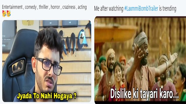 Laxmmi Bomb Trailer । Funny Memes । Laxmmi Bomb Trailer Hilarious Memes । Memes On Akshay Kumar