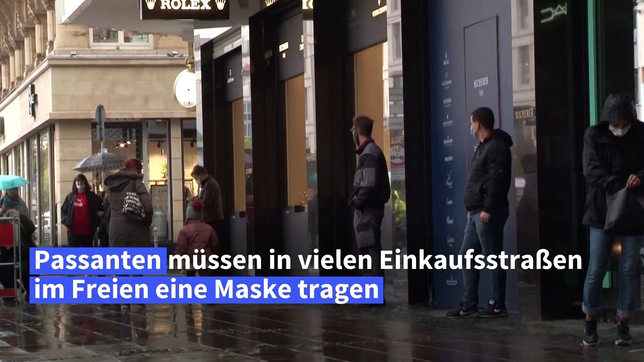 Frankfurt: Maskenpflicht auch auf der Straße