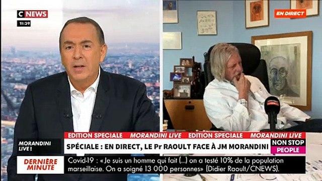 Coronavirus - Le Pr Raoult dans Morandini Live : Je ne serai jamais ministre de la Santé. C'est insultant pour moi de poser la question - VIDEO