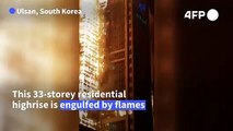 UGC: Huge fire engulfs high rise apartment building in South Korea