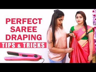10 நிமிடத்தில் பட்டு புடவை கட்டுவது எப்படி? | Prefect Saree Draping Tips