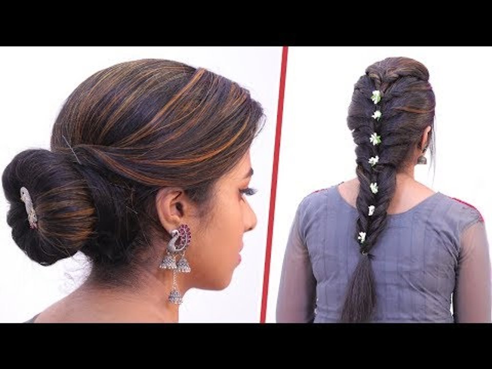 5 Minute Function Hairstyles for Girls! | Twisted Braid | Donut Bun - video  Dailymotion