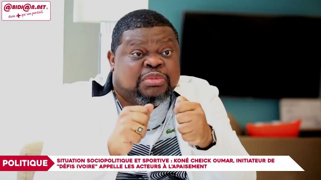 Situation sociopolitique et sportive : Koné Cheick Oumar initiateur de la plateforme « Défis Ivoire » appelle les acteurs à l’apaisement